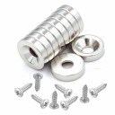 NEODYMOVÝ MAGNET S OTVOROM NA SKRUTKU 12x3mm okrúhly, cylindrický, HUNTER 10KS