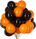 Halloweenske čierne a oranžové balóny - 20 ks