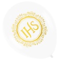 BALÓN PRIJÍMANIA IHS PRVÉ SV. PRIJÍMANIE BIELE ZLATO 30 cm 1 ks