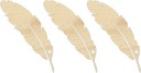 Drevený prívesok Macrame base Feather Feathers 3 ks
