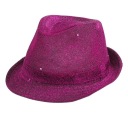 Trblietavý klobúk Glitter, fialový
