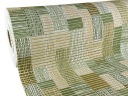 Kúpeľňová predložka na meter Protišmykový koberec Penový Zelená Béžová 10x65 cm