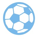Dekoračný prívesok, prelamovaná dekorácia, modrá futbalová loptička