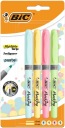 BIC Highlighter Grip Pastelový zvýrazňovač 4 farieb