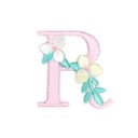 Opätovne použiteľné DIY vyšívané kvety STICKER Letter R