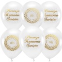Sada bielych IHS Ornament balónov na prijímanie