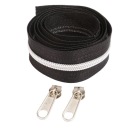Páska na zips 5mm špirála čierna strieborná špirála