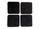 Plstené podložky pod nábytok, stoličky, taburetky, VEĽKÉ čierne štvorce 4 cm x 4 cm