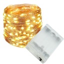 DRÔTOVÉ LAMPY 100 LED BATÉRIÍ BIELY TEPLÝ VIANOČNÝ STROMČEK SVETLO VIANOČNÝ STROMČEK