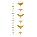 HALLOWEENSKÉ OZDOBY NETOPIE ZLATÁ DEKORÁCIA VENCICE 1,5m 150cm 1 kus