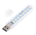 Mini USB lampa, 8 diód, výkonná malá lampa na notebook, kontaktná baterka