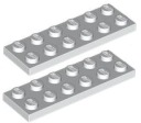 LEGO tanier 2x6 biely (3795/379501) x2