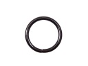 Kovový kožený prsteň 30 / 4 mm čierny 10 ks