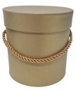 Kvetinový box, box na kvety, priemer 12 cm, béžovo zlatá