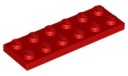 LEGO 3795 TANIER 2x6 červená NOVINKA (2g)