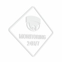 Monitorovanie 24/7 - výstražná nálepka 15x15cm