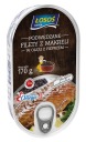 Filety z údenej makrely z lososa v oleji a paprike 170g