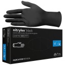 Nitrilové rukavice BLACK M Kadernícke rukavice Bezpudrové Strong 100 ks