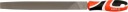 Plochý polohladký kovový pilník 250 mm YT-6228