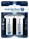 2x alkalické batérie everActive D LR20 (blister)
