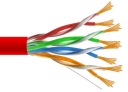 TWISTED PAIR UTP cat.5e CU 24AWG RED CABLE