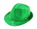 Flitrový klobúk, hviezda, flitre, FEDORA, LED farby