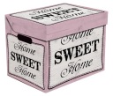 Dekoratívny organizačný box do obývačky na šatníkovú skriňu SWEET HOME PINK