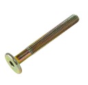 10x metrická skrutka M6 x 50 mm žlto pozinkovaná, valcová hlava, nábytková skrutka
