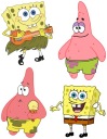 NÁLEPKY NA OKNO, ZRKADLO, SKLENENÉ SPONGEBOB PATRYK