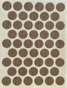 Čiapky na nábytok samolepiace 14mm - sivý dub Corbridge (3156) - 50 ks.