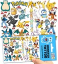UMÝVAJÚCE DOČASNÉ TETOVANIE PRE DETI DETSKÉ POKEMONY ORIGINÁLNE DIZAJNY