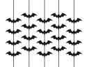 Halloweenska závesná dekorácia netopiere - 20 ks