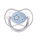 SILIKÓNOVÝ ukľudňujúci cumlík 0-6m SYMETRICKÝ NOVORODENEC BABY BLUE