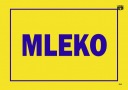 TABUĽOVÁ INFORMAČNÁ TABUĽKA MLIEKO