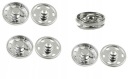 Prišité kovové patentky 21mm / 4 sady STRIEBORNÉ