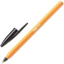 BIC oranžovo čierne jemné jednorázové guľôčkové pero 0,8 mm