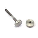 Sklenená matica, priemer 40 mm, závit M6, leštený INOX 304