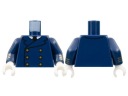 Lego New Torso Dark Blue Uniform Jacket Ship Captain 973pb4873c01