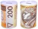 Prasiatko kovová plechovka bankovky XXL 2s