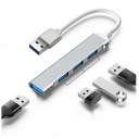 HUB USB 3.0 USB SPLITTER HLINÍKOVÝ USB SPLITTER 4 PORTY 4x USB 4v1
