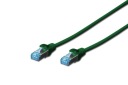 PatchCord UTP 5e sieťový kábel zelený 1M