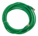 Dlhý 5m Patchcord U/UTP 5e zelený sieťový kábel