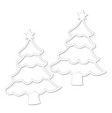 ZIMNÁ DEKORÁCIA PREMÁČANÁ - VIANOČNÉ STROMČEKY x2 (VEĽKÉ 44 x 33 cm) - LearnHow