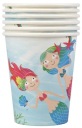 PAPIEROVÉ POHÁRKY MERMAID, PODVODNÝ SVET - 6 ks