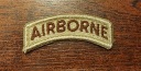 Nášivka - Nápis (AIRBORNE) - Béžová 1 - Bez suchého zipsu