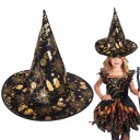 ČARODONICKÝ KLOBÚK ŠŤASTNÝ HALLOWEEN ČARODEJNICKÁ OMÁČKA TEKVICA