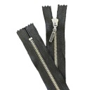 TENKÝ KOVOVÝ Zips VT0 25 cm STRIEBORNÝ 1 ks.