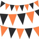 Halloweenske bannerové ozdoby na párty girlandy