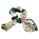 Saténová gumička, kvety, zaviazaná scrunchie, šatka, očarujúca mašľa