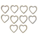 5 cm / 10 ks Heart Hoop základňa pre Macrame Catcher